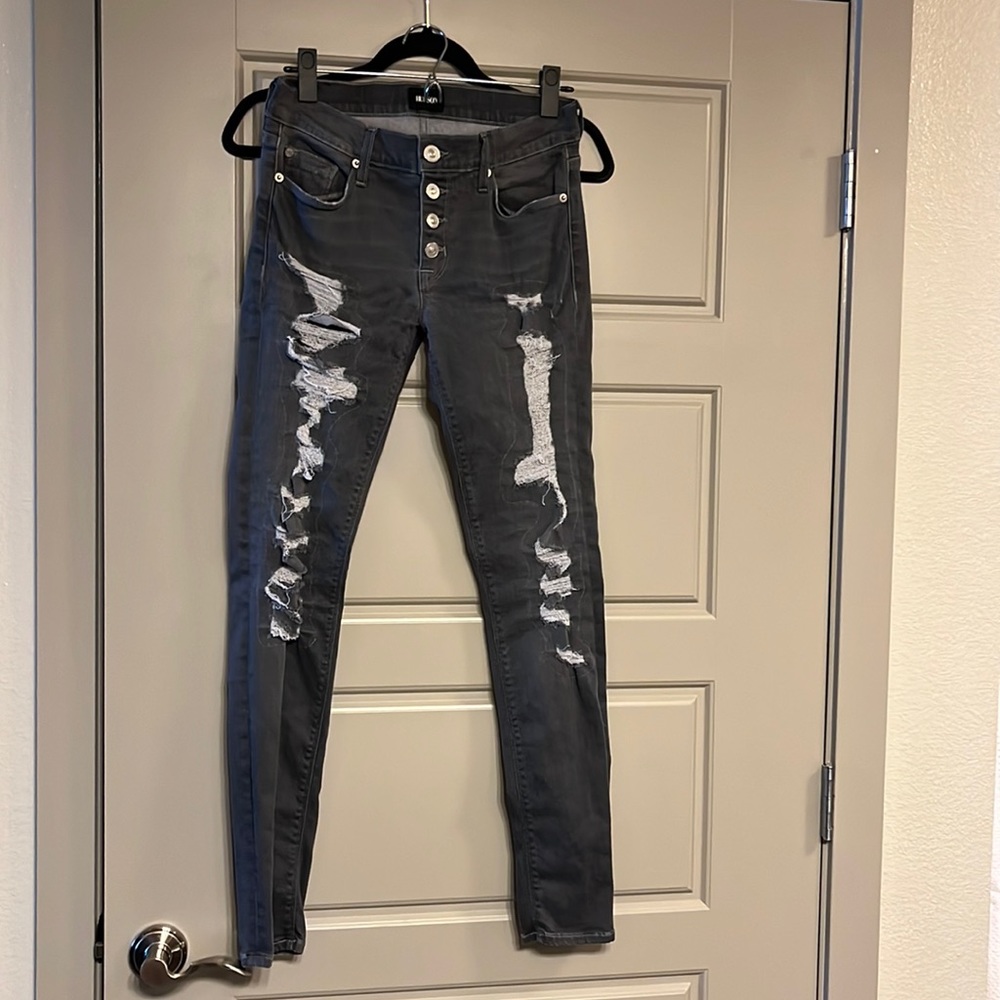 Hudson grey ripped skinny jeans